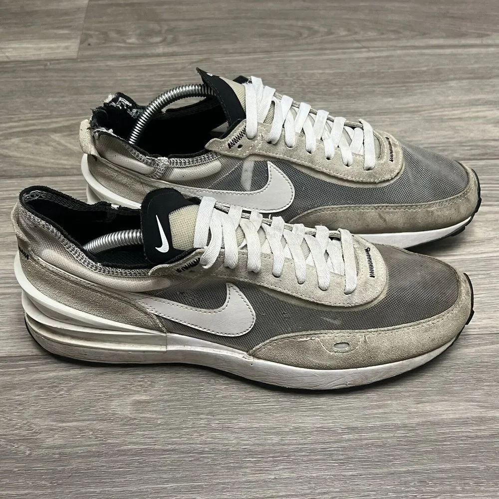 Nike Waffle One Shoes Mens Size 10 Summit White‎ Gray Black Running DA7995-100